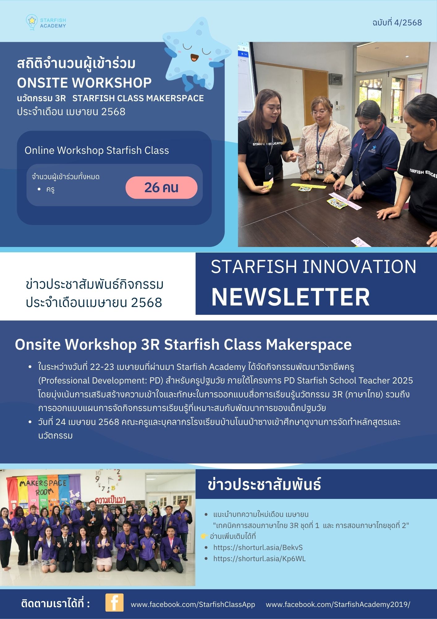 Starfish Innovation Newsletter ประจำเดือนเมษายน 2568