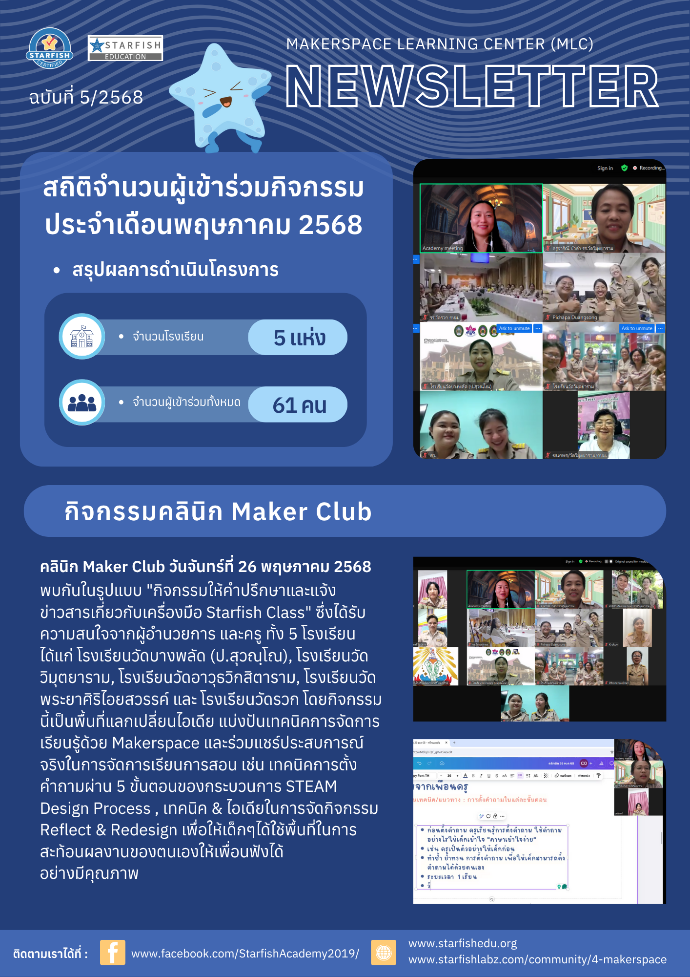 Newsletter Makerspace Learning Center (MLC) ประจำเดือนพฤษภาคม 2568